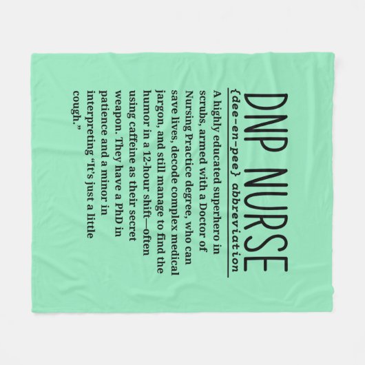 DNP-verpleegkundige Fleece Deken (Voorkant (Horizontaal))