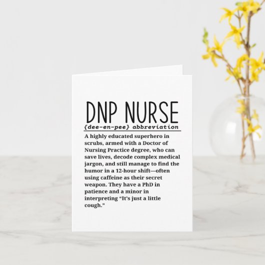 DNP-verpleegkundige Kaart (Gele Bloem)