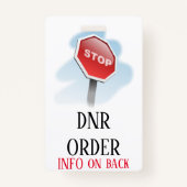 DNR-badge met lanyard Badge (Voorkant)