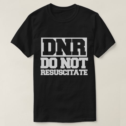 DNR reanimeren niet T-shirt (Design voorkant)