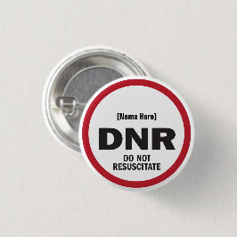 DNR Resuscitate niet Ronde Button 3,2 Cm
