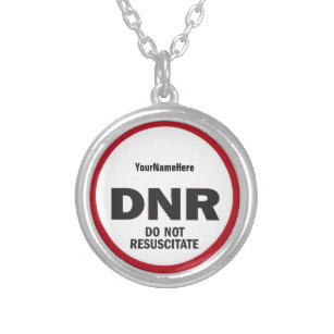 DNR Resusciteert geen medisch label Zilver Vergulden Ketting
