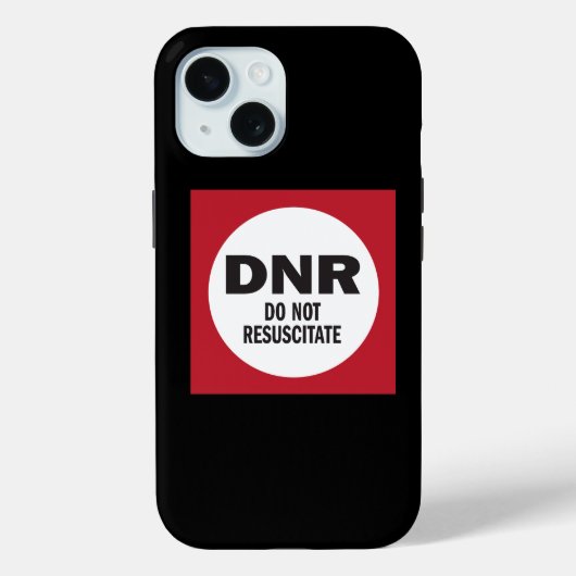 DNR Resusciteert geen medische Case-Mate iPhone Case (Achterkant)