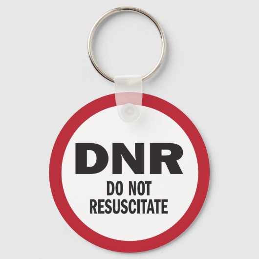 DNR Resusciteert geen medische Sleutelhanger (Voorkant)