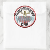 DNR-waarschuwing Ronde Sticker (Tas)