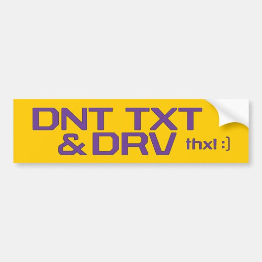 DNT TXT en DRV Bumpersticker (Voorkant)