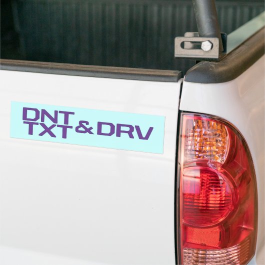 DNT TXT en DRV Bumpersticker (Op Truck)