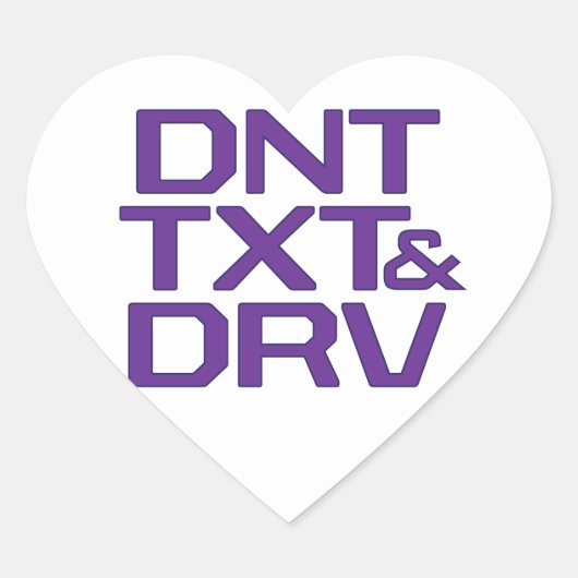DNT TXT en DRV Hart Sticker (Voorkant)