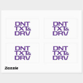 DNT TXT en DRV Rechthoekige Sticker (Vel)