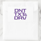 DNT TXT en DRV Rechthoekige Sticker (Tas)