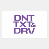 DNT TXT en DRV Rechthoekige Sticker (Voorkant)