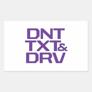 DNT TXT en DRV Rechthoekige Sticker