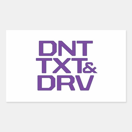 DNT TXT en DRV Rechthoekige Sticker (Voorkant)
