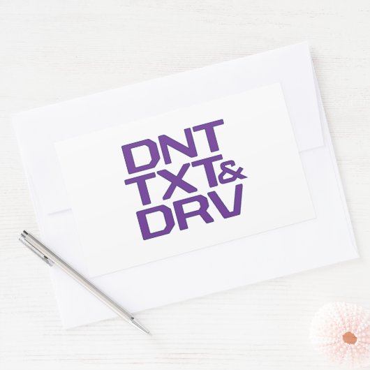 DNT TXT en DRV Rechthoekige Sticker (Envelop)