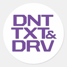 DNT TXT en DRV Ronde Sticker