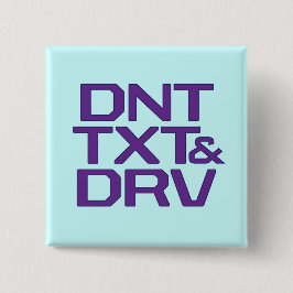 DNT TXT en DRV Vierkante Button 5,1 Cm