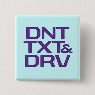 DNT TXT en DRV Vierkante Button 5,1 Cm