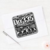 Do 335 Pfeil Vierkante Sticker (Envelop)