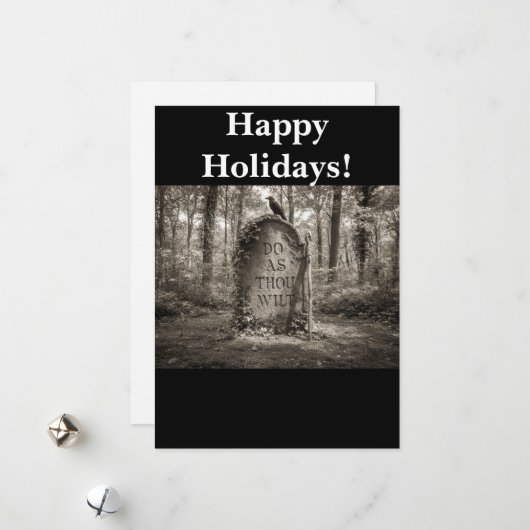 Do As Thy Wilt Feestdagenkaart (Voorkant / Achterkant in situ)