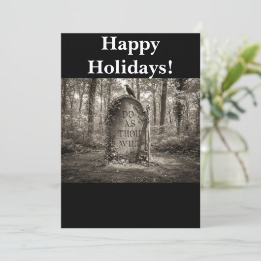 Do As Thy Wilt Feestdagenkaart (Staand voorkant)