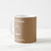 "Do Horse Will Travel" Engels Stirrup Brown Koffiemok (Voorkant links)