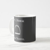 "Do Horse Will Travel" Engels Stirrup Iron Gray Koffiemok (Voorkant links)