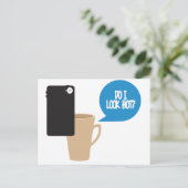 Do I Look hot? Mug Selfie Briefkaart (Staand voorkant)