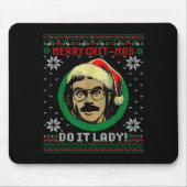 Do It Funny Chit-mas Christmas Santa Hat Ugly Xmas Muismat (Voorkant)
