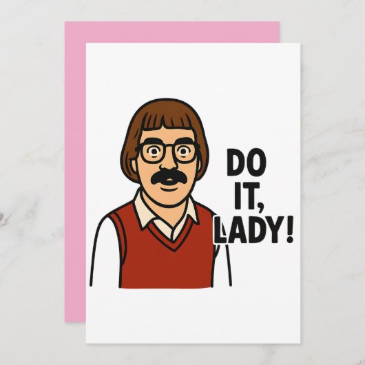 Do It Lady Meme – Grappig Retro Quote Ontwerp Kaart (Voorkant / Achterkant)