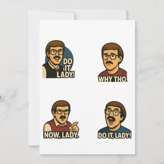 Do It Lady Meme – Grappig Retro Quote Ontwerp Kaart (Voorkant)