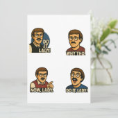 Do It Lady Meme – Grappig Retro Quote Ontwerp Kaart (Staand voorkant)