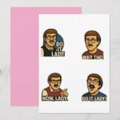 Do It Lady Meme – Grappig Retro Quote Ontwerp Kaart (Voorkant / Achterkant)