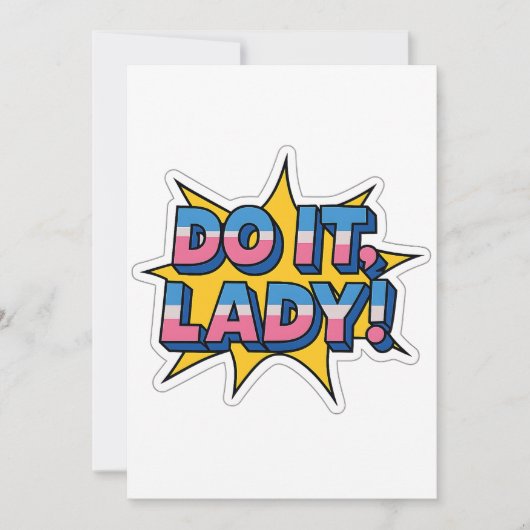 Do It Lady Meme – Grappig Retro Quote Ontwerp Kaart (Voorkant)