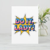Do It Lady Meme – Grappig Retro Quote Ontwerp Kaart (Staand voorkant)