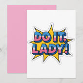 Do It Lady Meme – Grappig Retro Quote Ontwerp Kaart (Voorkant / Achterkant)