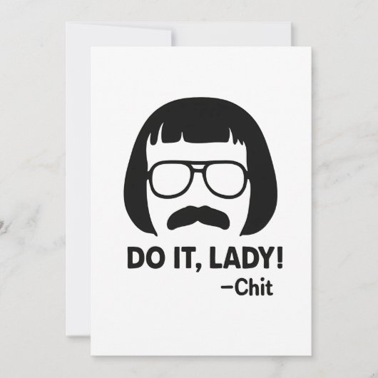 Do It Lady Meme – Grappig Retro Quote Ontwerp Kaart (Voorkant)