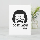 Do It Lady Meme – Grappig Retro Quote Ontwerp Kaart (Staand voorkant)