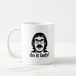 Do It Lady Meme Mok – Minimalistische Zwarte Hoofd