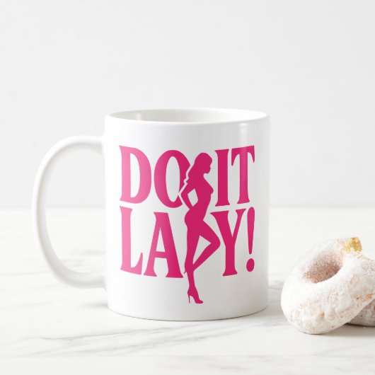 Do It Lady - Vrouwelijke empowerment Koffiemok (Met donut)