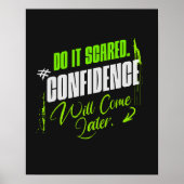 Do It Scared - Motivational Confidence Poster (Voorkant)