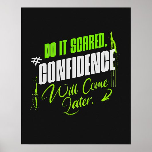 Do It Scared - Motivational Confidence Poster (Voorkant)