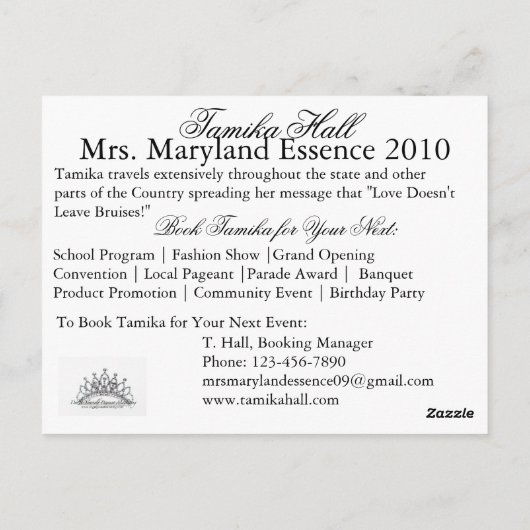 Do-it-uzelf-paginakop | Autograafkaart Briefkaart (Achterkant)