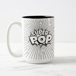 Do It Yourself! Black & White SUPER POP! Punny Tweekleurige Koffiemok