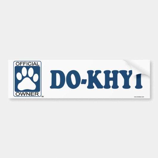 Do-Khyi Blue Bumpersticker (Voorkant)
