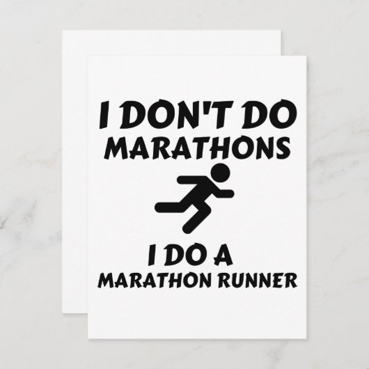 DO MARATHON RUNNER BEDANKKAART (Voorkant / Achterkant)