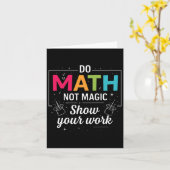Do Math Not Magic Funny Math Teacher Back To Schoo Kaart (Gele Bloem)