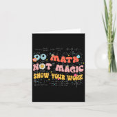 Do Math Not Magic Retro Math Teacher Gift Funny Qu Kaart (Voorkant)