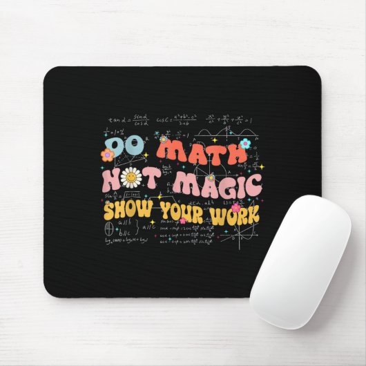 Do Math Not Magic Retro Math Teacher Gift Funny Qu Muismat (Met muis)