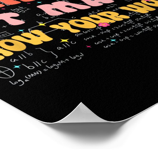 Do Math Not Magic Retro Math Teacher Gift Funny Qu Poster (Hoek)