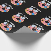 Do-nerd Funny Nerdy Donut Pun Dark BG Cadeaupapier (Hoek)